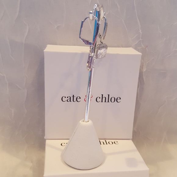 cate and chloe princess cut earrings nib - Picture 4 of 7